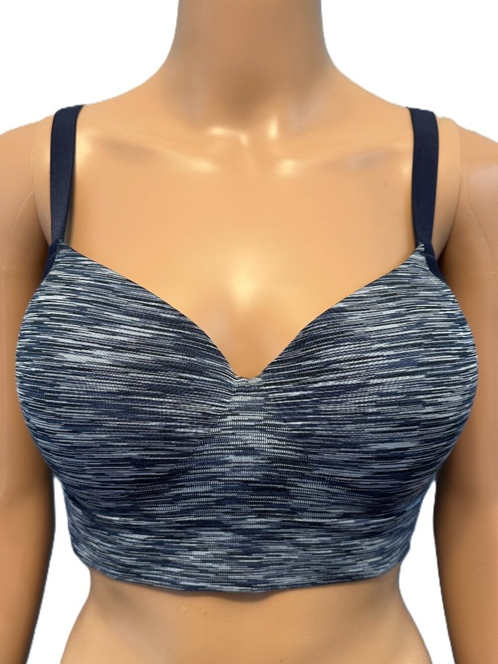 No Boundaries XXL Blue Space Dye Wireless Bra Adjustable Straps Like New